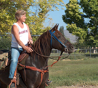 Spock and owner Brenda Busboom  -  May 2004 Diana Johnson photo